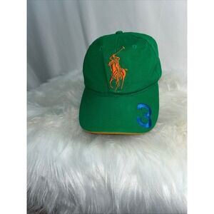 Polo Ralph Lauren Fragrances Green Big Pony Hat Orange Blue Embroidered Cap 3